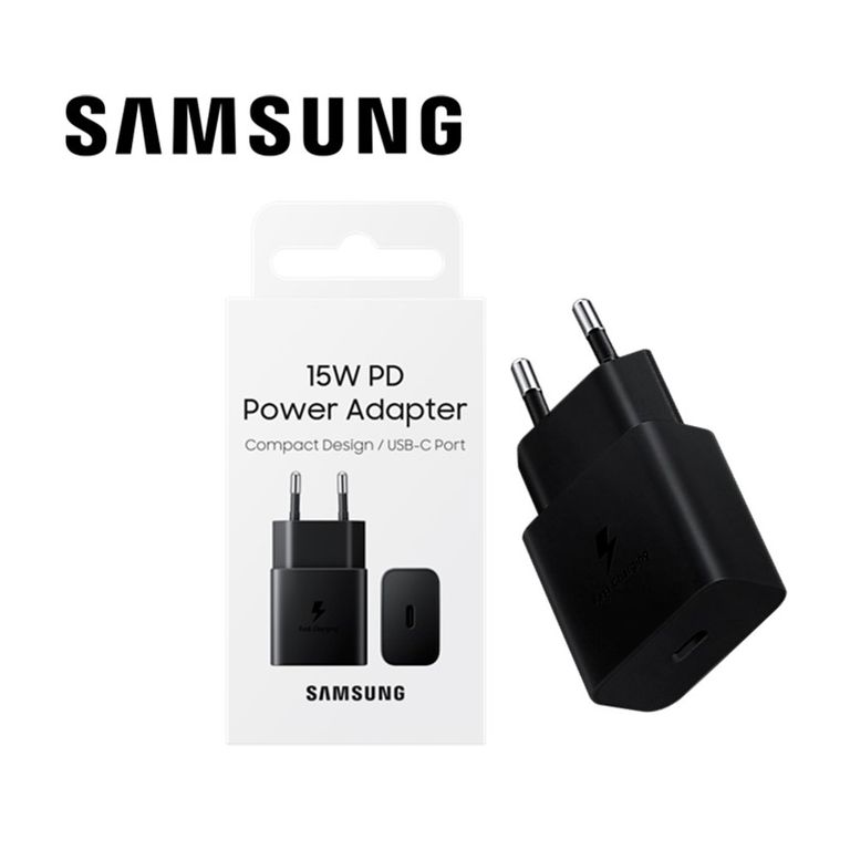 ADAPTADOR 15W PARA GALAXY A05 A06 A15 A25 ORIGINAL  NEGRO
