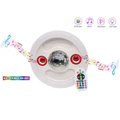 GENERICO - FOCO MULTICOLOR LED DE 48W BLUETOOTH CON DOS PARLANTES.