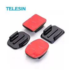 TELESIN - Pack de Bases Curvas y Planas x2 para GoPro y Cámara de Acción