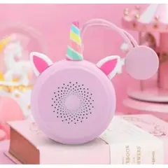 GENERICO - Parlante altavoz bluetooth portátil modelo unicornio - rosado