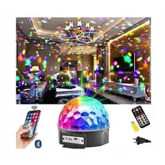 GENERICO - Bola parlante mp3 luces disco sicodélicas + usb control remoto grande