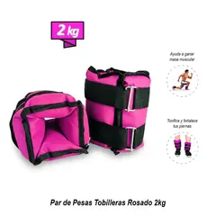 SASARU - Pesas Tobilleras de 2kg Rosado