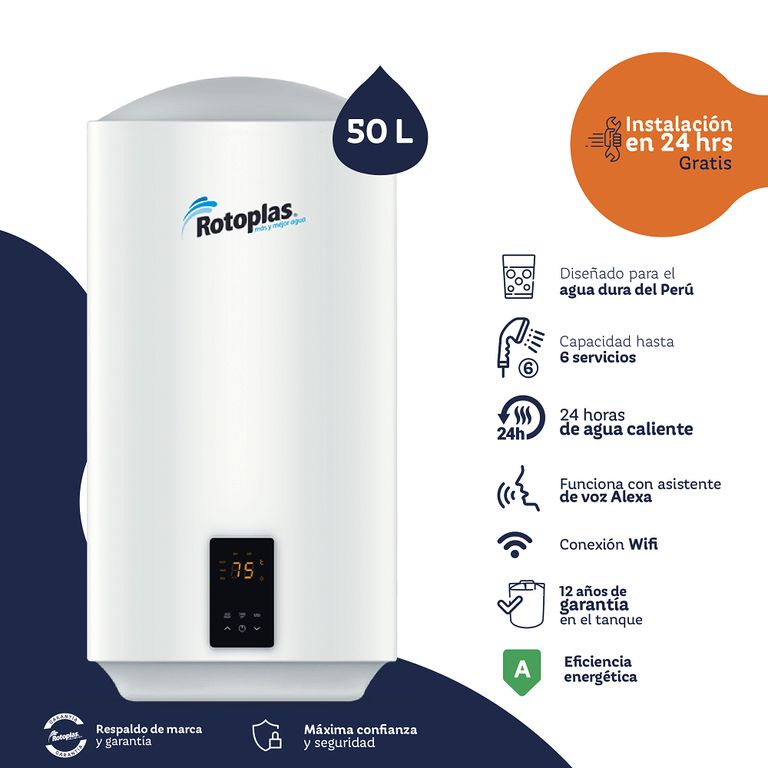 Terma de Acumulacion Ecosmart Wifi 50L