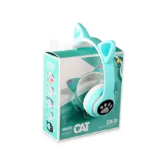 SEISA - Audífonos inalámbricos Bluetooth - Oreja de Gato - VERDE