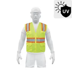 TRUPER - Chaleco de seguridad con cierre verde limon -