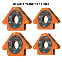 TRUPER - Escuadra magnética para soldar 34Kg, 4 piezas