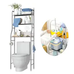 ELMEJORPRECIO - Estante De Baño Sobre El Inodoro De 3 Niveles Acero Inoxidable