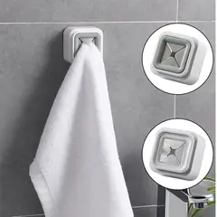 ELMEJORPRECIO - Set de 3 toalleros colgador de paños a presión adhesivos cocina baño