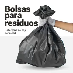 GENERICO - Bolsas negras para basura 220 L, 2 micras, 100 uds