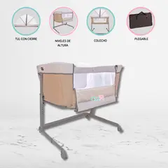 EBABY - Cuna Colecho para Bebé «MARION» Beige