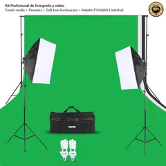 INTERLUD - Kit Fotografía y Video Fondo Verde + Parantes + SoftBox FYI260012