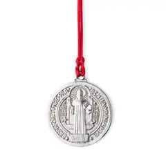 SANTORAL - Medalla de San Benito para Colgar 58mm - Rojo