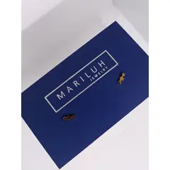 GENERICO - Aretes Acero - Triple Estrella - Dorado