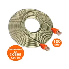 SATRA - Cable internet UTP Cat 5e 100Mts Gris armado de cobre