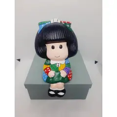 PERU - Adorno Decorativo Macetero de Mafalda sentada en cerámica 19 cm