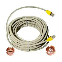SATRA - Cable red internet UTP Cat6 de 55Mts Gris armado de cobre