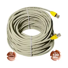 SATRA - Cable red internet UTP Cat6 de 100Mts Gris armado de cobre