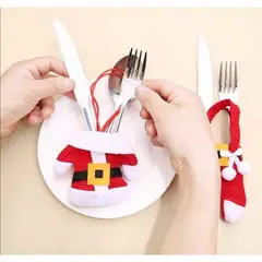 GENERICO - Porta cubiertos navideños de calidad 6 un.