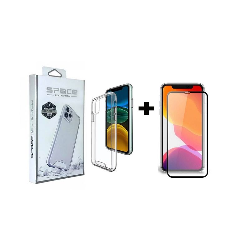 Case Anticaida + Vidrio Templado iPhone 11 Transparente