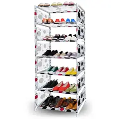 MINARI - Zapatera Organizador de Zapatos Estante 7 pisos Blanco ZP7