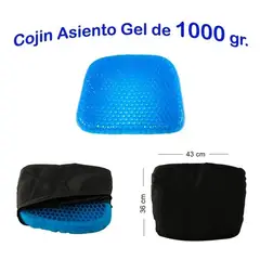 GENERICO - Asiento cojín flexible gel para sillas auto oficina de 1000grs