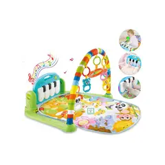 BABY WORLD - Gimnasio de bebe con piano para patear verde