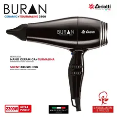 CERIOTTI - Secadora profesional Italiana BURAN TOURMALINE 3800 2200w Ne