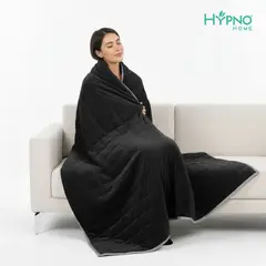 HYPNO HOME - Manta Pesada Antiestrés 6.8 Kg - Negro/Gris