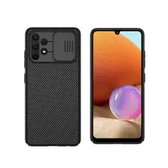 NILLKIN - Case Samsung A32 Camshield Funda Híbrida Negro