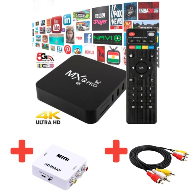 Convertidor Smart TV5G 4K Adaptador HDMI 2AV Cable AV
