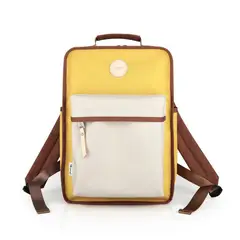 HIMAWARI - - Mochila escolar o de viaje porta Laptop Amarillo y Gris