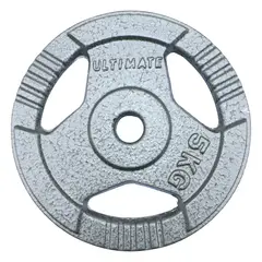 ULTIMATE FITNESS - Disco Acero con Agarres 5 kg