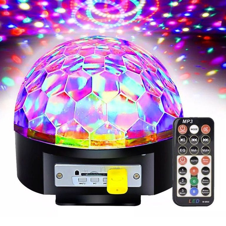Bola parlante mp3 luces disco sicodélicas audioritmico