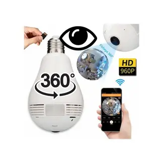 GENERICO - Camara ip wifi foco espia 360° camara seguridad wifi