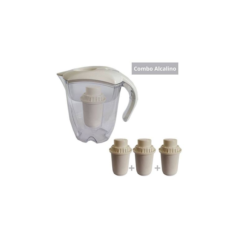 Jarra alcalina blanca 3.5 litros + 3 filtros