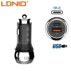 LDNIO - Cargador de Auto Para Samsung Galaxy Note 10, 20 Plus, A70, A80 36w.