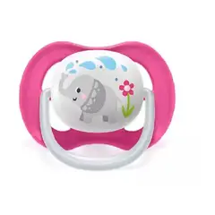 AVENT - Chupon 6 A 18m Ultra Aereado Anatomico Elefante /Niña