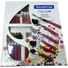 TRAMONTINA - Set de cubiertos x 36 piezas - rojo