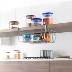 GENERICO - Canasta cesta de almacenamiento para mesa escritorio alacenas cocina