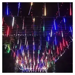 OEM - Cadena de luces de meteorito led decoración navideña de 8 tubos 2pcs