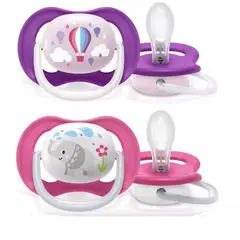 AVENT - Chupones 6 A 18 M Ultra Air Globos/elefante Pack 2 Uni