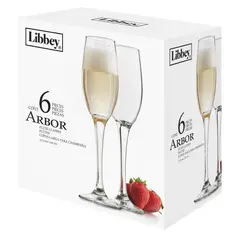 LIBBEY - Set Copas Champaña Arbor Flute 170 ml x 6