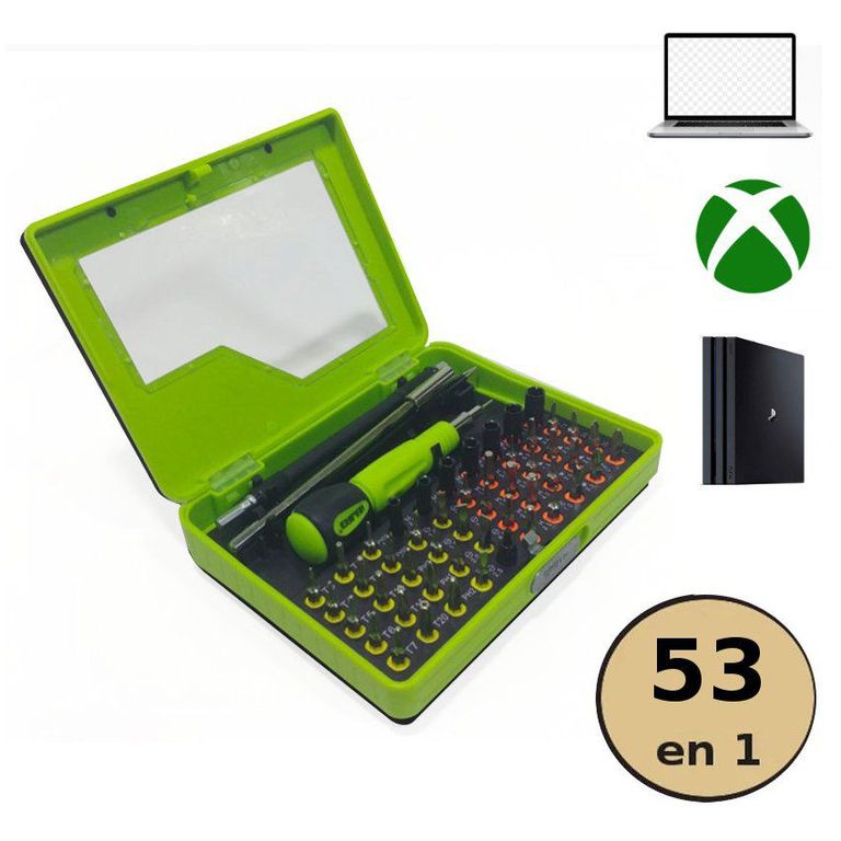 Set 53 desarmadores precisión t8h t9h t10h t15 psp 3 psp 4 xbox seguro