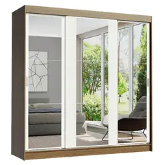MADESA - Ropero Reno 3 Puertas Corredizas con Espejos
