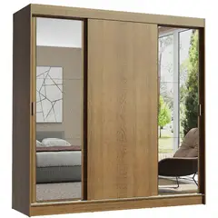 MADESA - Ropero Reno 3 Puertas Corredizas 2 Espejos