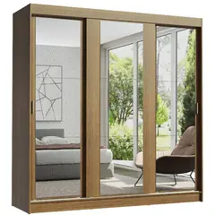 MADESA - Ropero Reno 3 Puertas Corredizas con Espejos