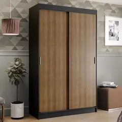 MADESA - Ropero Tokio 2 Puertas Corredizas 2 Cajones