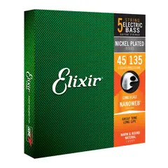 ELIXIR - Cuerdas para bajo Nanoweb 14207 gris