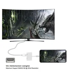 GENERICO - Adaptador usb tipo c a hdmi vga tv Celulares lg g5 v20 v30 v40 g8x