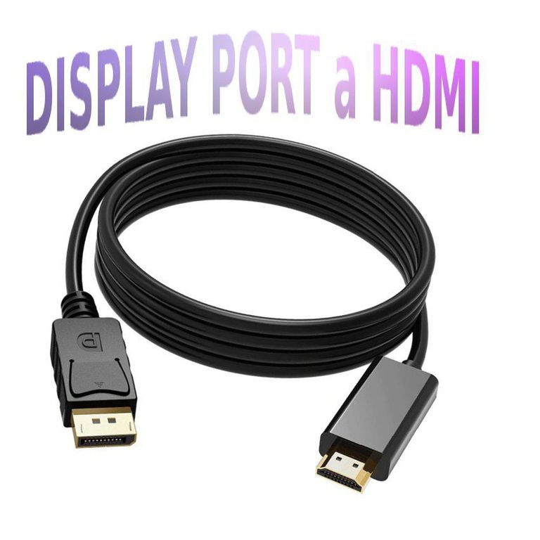 2 en 1: cable adaptador display port a hdmi 1.8m 1080p dp
